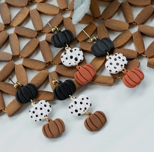 Homemade Fall Clay Pumpkin Dangles