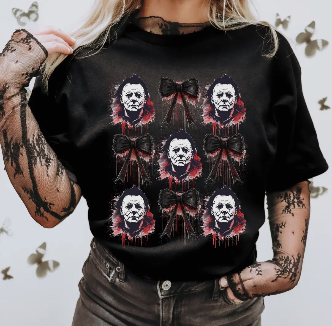 Michael Myers Bow Halloween Tee